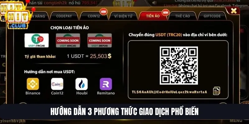 Hướng dẫn 3 phương thức giao dịch phổ biến